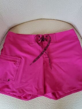 Athleta Hot Pink Swim Board Swim Shorts  with Lace-Up Waist Woman Size 4